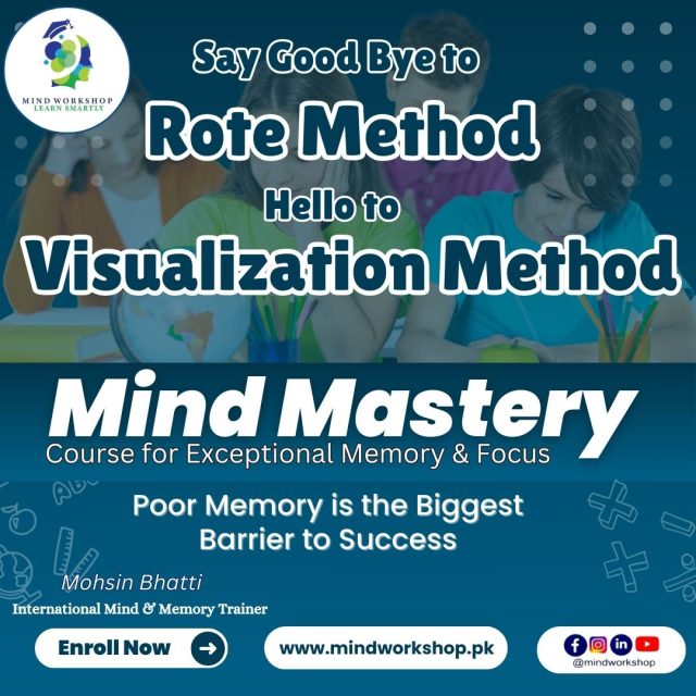 Mind Mastery Mind Workshop Mohsin Bhatti Memory is a skill that can be improved Mind Workshop with Mohsin Bhatti Mind Mastery: Course for Exceptional Memory